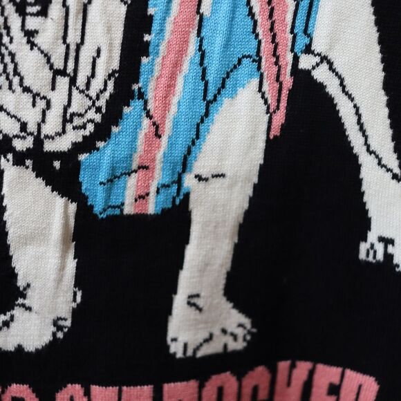 Forever 21 Black Crew Neck Sweater with Rock Band Graphic Oversized Small - Picture 10 of 15